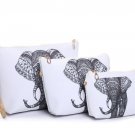 3 Piece Travel Kit Cosmetic Bag Toiletry Bag Womens Purse Clutch Pouch ELEPHANT 3 Piece Travel Kit Cosmetic Bag Toiletry Bag Womens Purse Clutch Pouch ELEPHANT