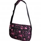 Large Messenger Sling Body Bag Backpack Black Hearts shoulder Purse Diaper Book Large Messenger Sling Body Bag Backpack Black Hearts shoulder Purse Diaper Book