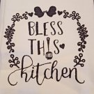 Kitchen Dish Towels Set of 2 Bless This Kitchen Tea Hand Funny Absorbent 16x28