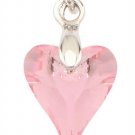 Heart Pendant Rose Pink Necklace 18 Inch Made With Genuine Swarovski® Crystals Heart Pendant Rose Pink Necklace 18 Inch Made With Genuine Swarovski® Crystals