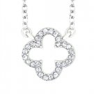 Clover Cross Pendant Necklace Delicate Chain Made With Swarovski® Crystals Clover Cross Pendant Necklace Delicate Chain Made With Swarovski® Crystals