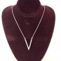 V Shape Pendant Necklace Delicate Chain Made With Genuine Swarovski&Acirc;&reg; Crystals