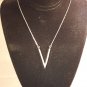 V Shape Pendant Necklace Delicate Chain Made With Genuine Swarovski® Crystals
