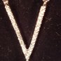 V Shape Pendant Necklace Delicate Chain Made With Genuine Swarovski® Crystals