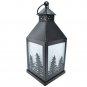 Woodlands Lantern Decoration Christmas Metal Glass Holiday Forest Trees Winter