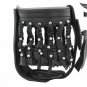 Leather Motorcycle Cup Holder With Concho Beads & Braid Water Bottle Genuine