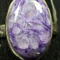 Charoite 925 Fine Solid Sterling Silver Ring Size 7 Genuine Stone Gemstone Gem