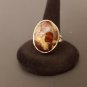 Fire Opal 925 Solid Sterling Silver Ring Size 8.5 Genuine Stone Stunning Gift