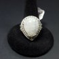 Moonstone 925 Fine Sterling Silver Ring Size 7.5 Genuine Stone Gemstone