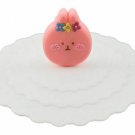 Rabbit Bunny Soft Silicone Lid Cap Tea Coffee Mug Cup Cover Suction Seal 4.25 In
