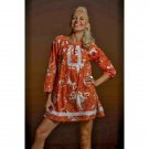 Rose Print Orange Tunic America And Beyond Summer Beach Pool Casual Lightweight Rose Print Orange Tunic America And Beyond Summer Beach Pool Casual Lightweight