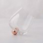 Aura Glass Unique No Spill Aerating Glass for Wine Spirits w/ Coasters Rose Gold