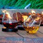 Aura Glass Unique No Spill Aerating Glass for Wine Spirits w/ Coasters Rose Gold