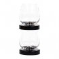 Aura Glass Unique No Spill Aerating Glass for Wine Spirits w/ Coasters Rose Gold