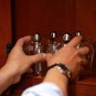 Aura Glass Unique No Spill Aerating Glass for Wine Spirits w/ Coasters Rose Gold