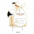 New Baby Stork Outdoor Yard Sign Neutral Boy / Girl Birth Garden Grass Display New Baby Stork Outdoor Yard Sign Neutral Boy / Girl Birth Garden Grass Display
