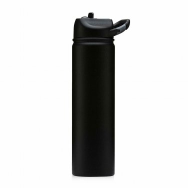SIC 27oz Tuff Black Stainless Steel Vacuum Insulated Carabiner Lid Flip Straw