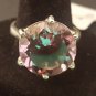 AMETHYST 925 Fine Solid Sterling Silver Ring Size 7 Genuine Gem Stone Elegant