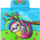 Sloth Hooded Beach Poncho Towel Kids Bath Costume Cotton Pool Cover Up Robe Fun Sloth Hooded Beach Poncho Towel Kids Bath Costume Cotton Pool Cover Up Robe Fun