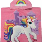 Unicorn Hooded Beach Poncho Towel Kids Bath Costume Cotton Pool Cover Up Robe Unicorn Hooded Beach Poncho Towel Kids Bath Costume Cotton Pool Cover Up Robe