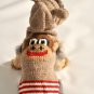 Monkey Hoodie Dog Sweater Chilly Dog Hand Knit Wool  XXS-XXXL Pet Puppy Warm Pet