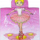 Ballerina Hooded Beach Poncho Towel Kids Bath Costume Cotton Pool Cover Up Robe Ballerina Hooded Beach Poncho Towel Kids Bath Costume Cotton Pool Cover Up Robe