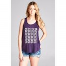 BICYCLE Tank Top T Shirt Print Casual Light Weight S/M M/L Purple Tee Bike Bikes