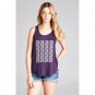 BICYCLE Tank Top T Shirt Print Casual Light Weight S/M M/L Purple Tee Bike Bikes