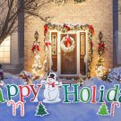 Happy Holidays Yard Sign Decoration Holiday Christmas Outdoor XMAS Lawn Outside Happy Holidays Yard Sign Decoration Holiday Christmas Outdoor XMAS Lawn Outside