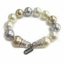 Glass Pearl 14mm Knotted Bracelet Free Shipping Fashion Jewelery