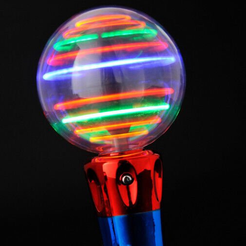 Light Up Spinning Ball Wand Flashing Led Magic Wand Show Spin Lights 