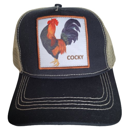 COCKY Rooster Hat Trucker Baseball Cap Mesh Panel Adjustable One