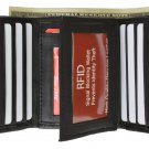 Leather Wallet RFID Blocking Black ID Window Safety ID Theft Protection New Leather Wallet RFID Blocking Black ID Window Safety ID Theft Protection New