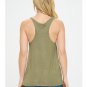 CRAZY CAT LADY  Print Tank Top  T Shirt  Casual Tee Women's Light Weight Olive