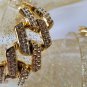 H2K SOFIA Gold Comfort Soft Slides Sandals Open Toe Flip Flops Bling Double NIB