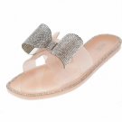 H2K Lucia Nude Fashion Jelly Slides Flip Flops Bow Sandals Bling Open Toe New H2K Lucia Nude Fashion Jelly Slides Flip Flops Bow Sandals Bling Open Toe New