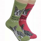 Boston Terrier Dog Socks Novelty Dress Casual SOX Puppy Pet Foozys 2 Pair 9-11