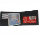 Mens Leather Wallet & Credit Card Holder Black #1160 FREE SHIP ID Window