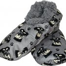 Schnauzer Dog Slippers Comfies Unisex  Soft Lined Animal Print Booties
