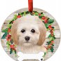Cockapoo Dog Wreath Ornament Personalizable Christmas Holiday Decoration