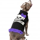 Purple Bow Skull Wool  Dog Sweater Chilly Dog Hand Knit Wool  XXS-XXXL Puppy