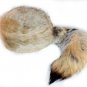 Coyote Tail Davey Crockett Coonskin Cap Real Tail Fur Coon Daniel Boone Hat Skin