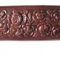 Leather Wallet Mexican Tooled Flowers Mirror Credit Cards Coin Purse Brown