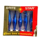 BRITE STAR Glass Christmas Ornaments Miniature in Box Set of 5 Vintage Holiday