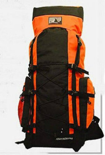 ORANGE Extra Large Backpack Camping 4300 CI Hiking Pack Hunting Safety Hunt Camp