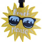 Luggage Tag BEACH PLEASE Identification Label Suitcase Backpack ID Travel Charm Luggage Tag BEACH PLEASE Identification Label Suitcase Backpack ID Travel Charm