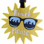 Luggage Tag BEACH PLEASE Identification Label Suitcase Backpack ID Travel Charm