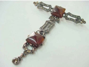 Topaz Bar Pin Dangle  Brooch Free Shipping Fashion Jewelery