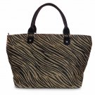 Black Brown Zebra Straw Shopper Beach Gym Tote Bag  Handbag  Purse Big Large New