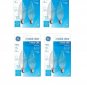 8 GE 60w Decorative B Type Candelabra Base Bulb 540 Lumen Crystal Clear 4-2packs